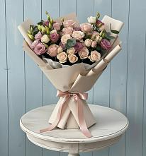 Букет цветов из:  Розы и Лизиантусы #REPLACE_PRED# Федоровка Тульская область
