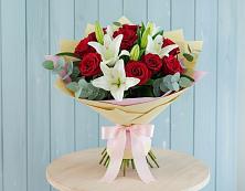 Букет цветов из:  Лилии и Розы в Федоровка Тульская область