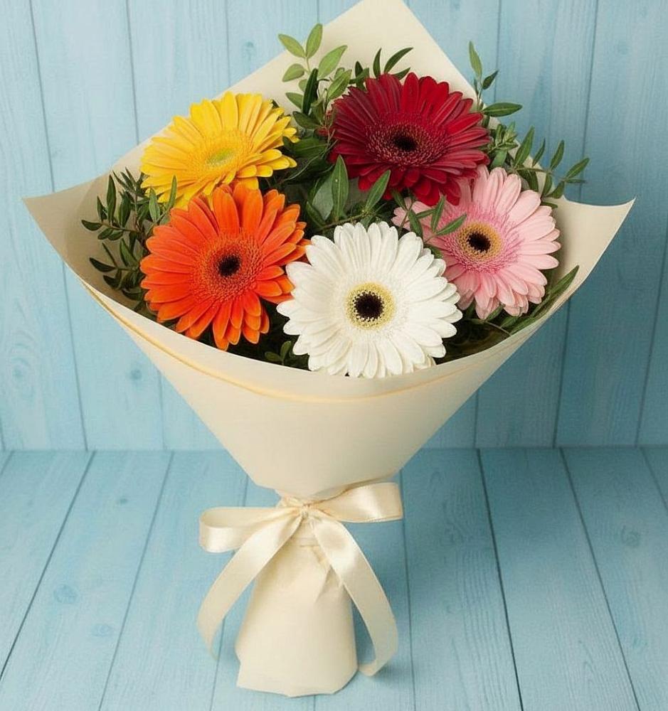 Букет цветов из: Герберы в Федоровка Тульская область
