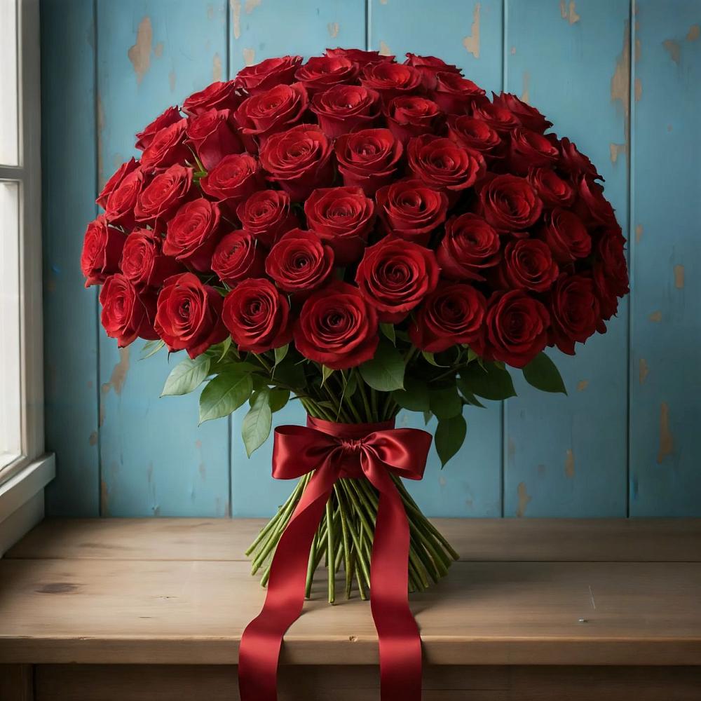 Букет Красные розы Блэк Меджик в Федоровка Тульская область