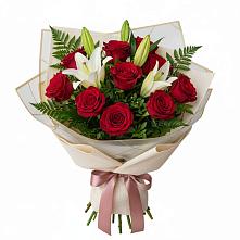Букет цветов из:  Лилии и Розы в Федоровка Тульская область