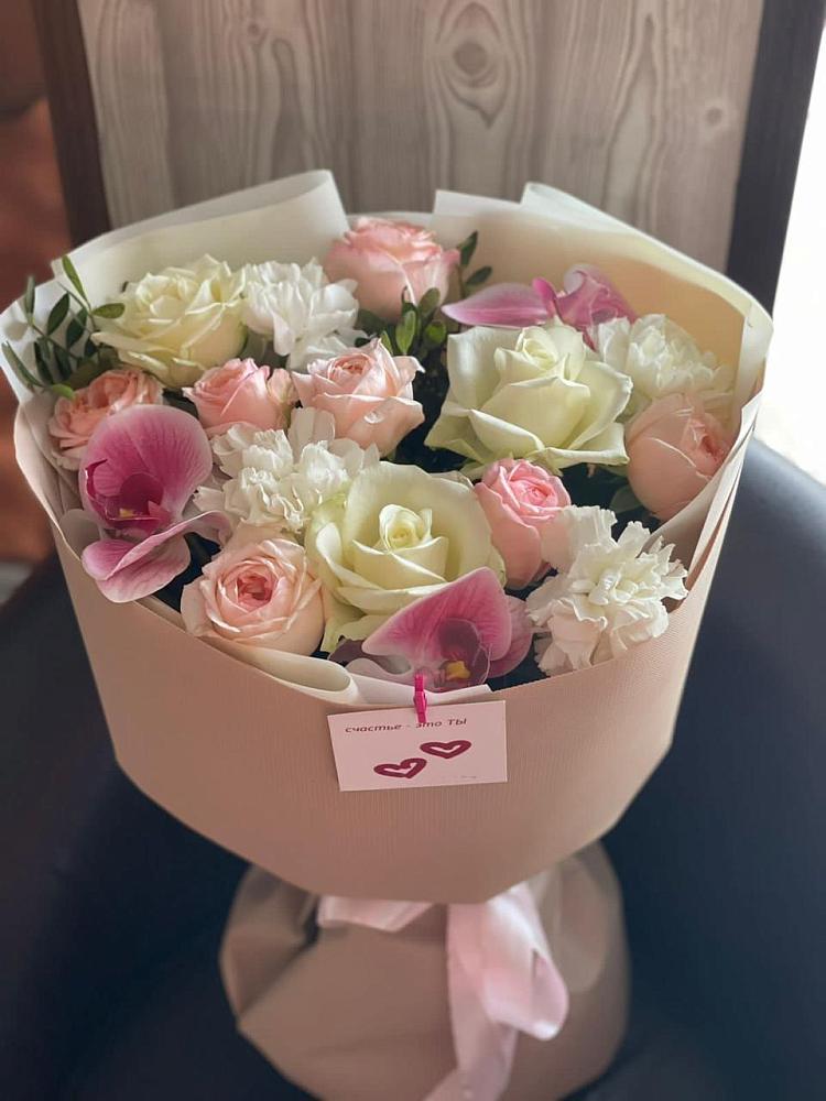 Букет цветов из: Орхидеи, Розы и Гвоздики в Федоровка Тульская область