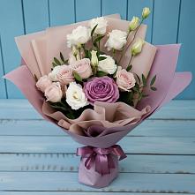 Букет цветов из:  Розы и Лизиантусы #REPLACE_PRED# Федоровка Тульская область