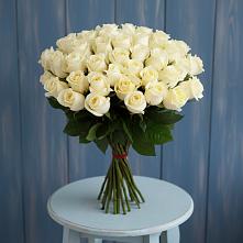 Букет 51 Белая роза Эдлесс Лав в Федоровка Тульская область