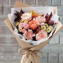Букет цветов из:  Гвоздики, Хризантемы и Розы в Федоровка Тульская область