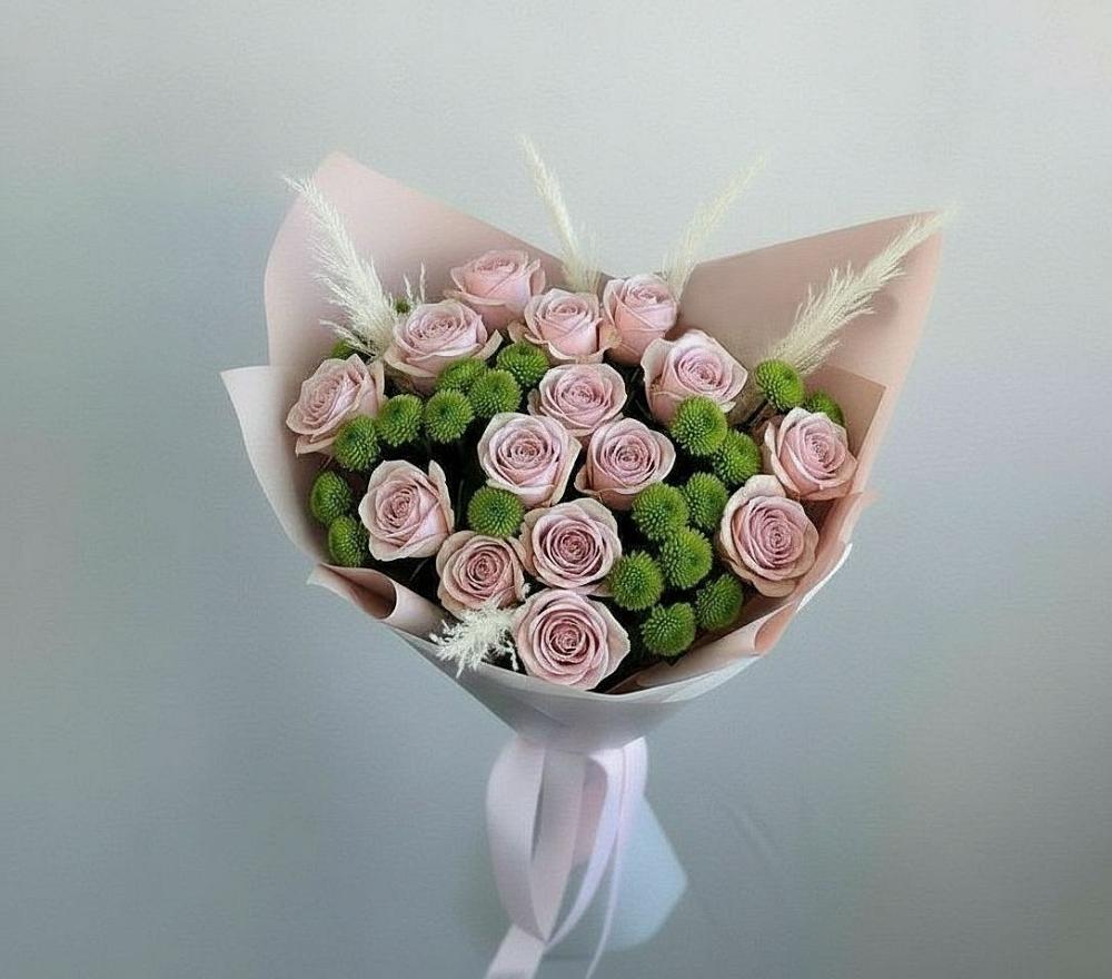 Букет цветов из: Розы и Хризантемы в Федоровка Тульская область