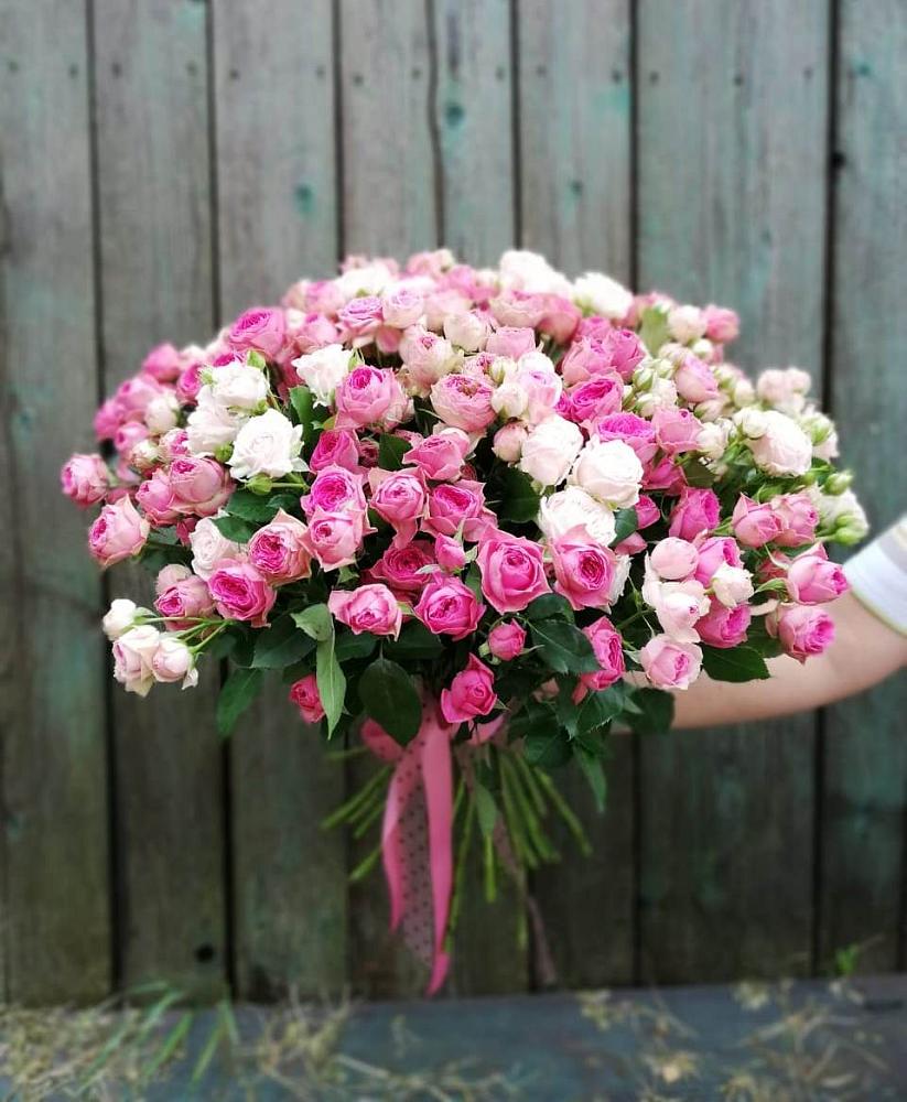 Букет Розовые кустовые розы Натали и Лав Лидия в Федоровка Тульская область