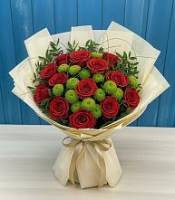 Букет цветов из:  Розы и Хризантемы в Федоровка Тульская область