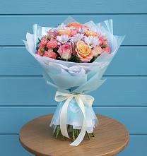 Букет цветов из:  Хризантемы и Розы в Федоровка Тульская область