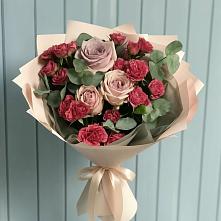 Букет цветов из:  Гвоздики и Розы в Федоровка Тульская область