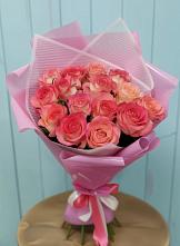 Букет 15 Розовых роз Равель в Федоровка Тульская область