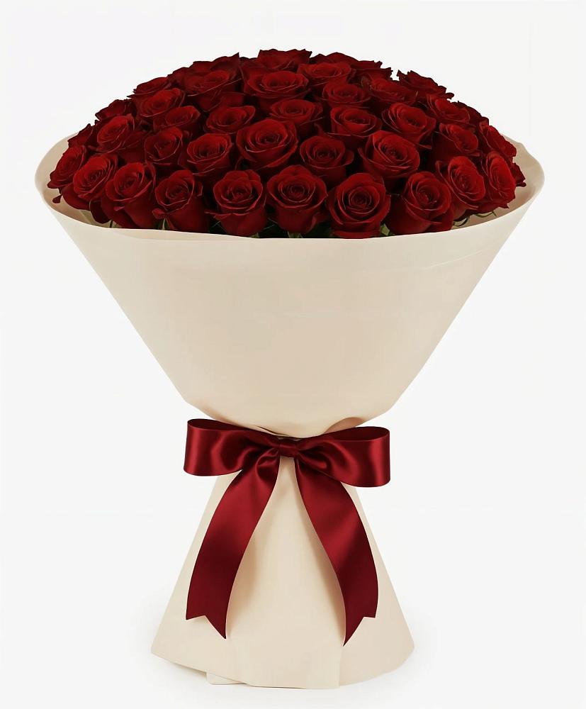 Букет 101 Бордовая роза Блэк Бакарра в Федоровка Тульская область